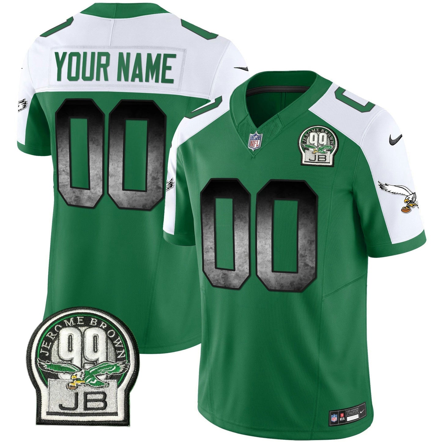 Camisa NFL Arch Smoke Kelly Green Vapor Jersey