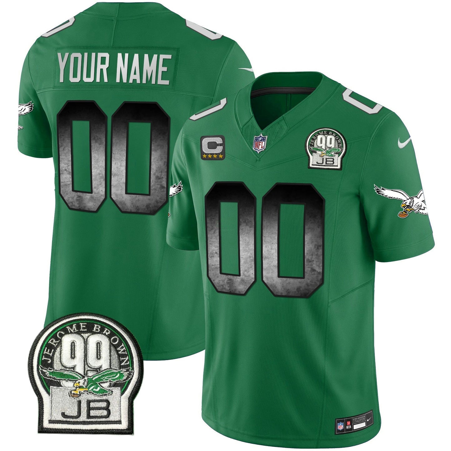 Camisa NFL Arch Smoke Kelly Green Vapor Jersey