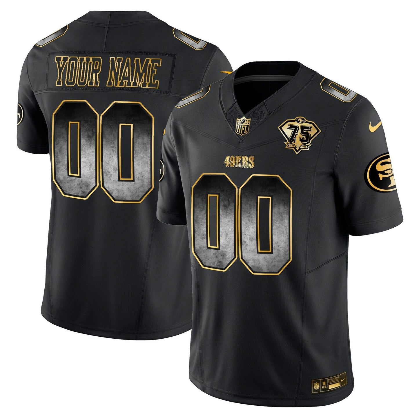Camisa NFL San Francisco 49ers Arch Smoke Vapor Jersey