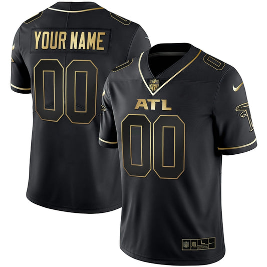 Camisa NFL Atlanta Falcons Atlanta Preta Dourada & Branca Dourada Jersey - Preta Dourada