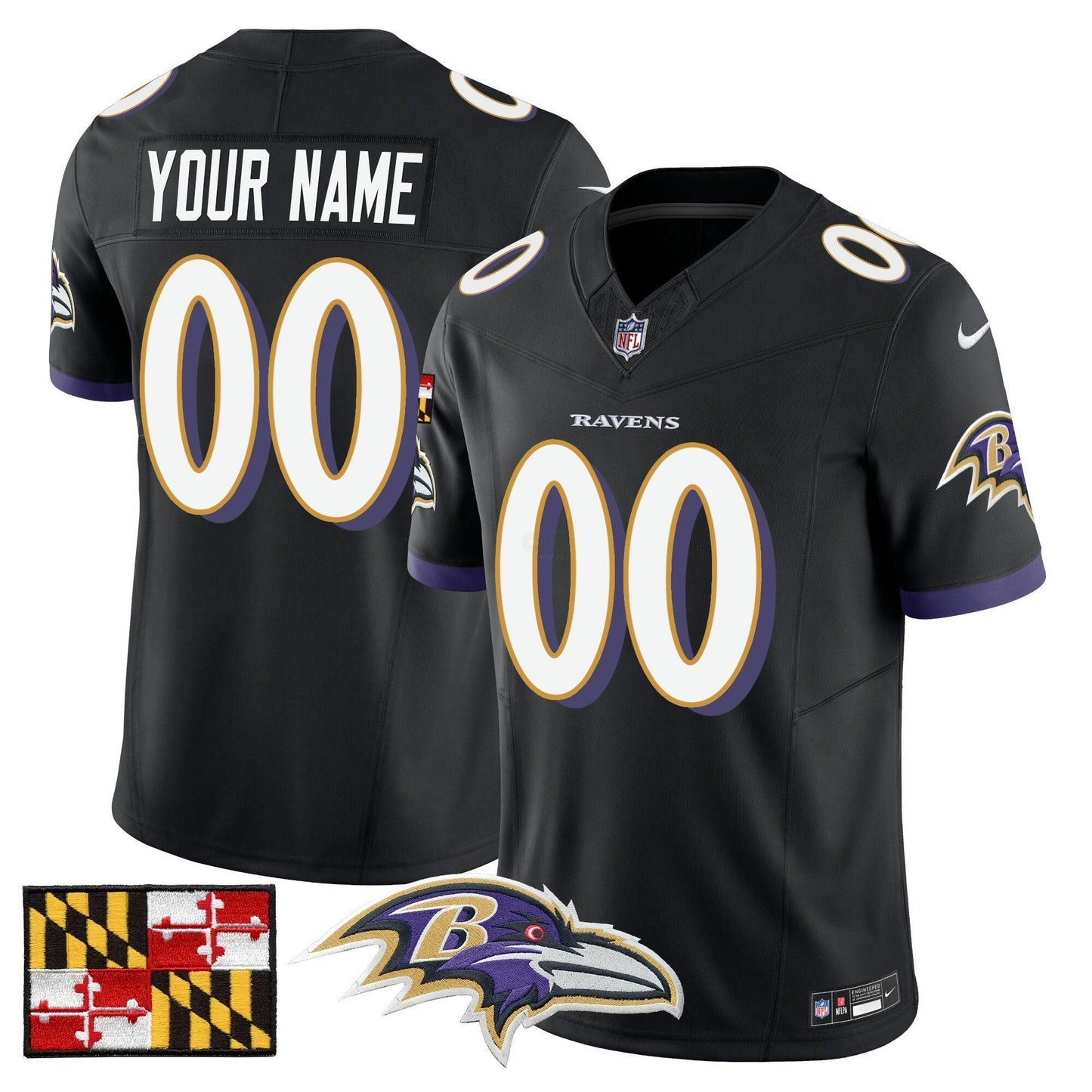 Camisa NFL Baltimore 2024 Maryland Flag Vapor Limited Jersey