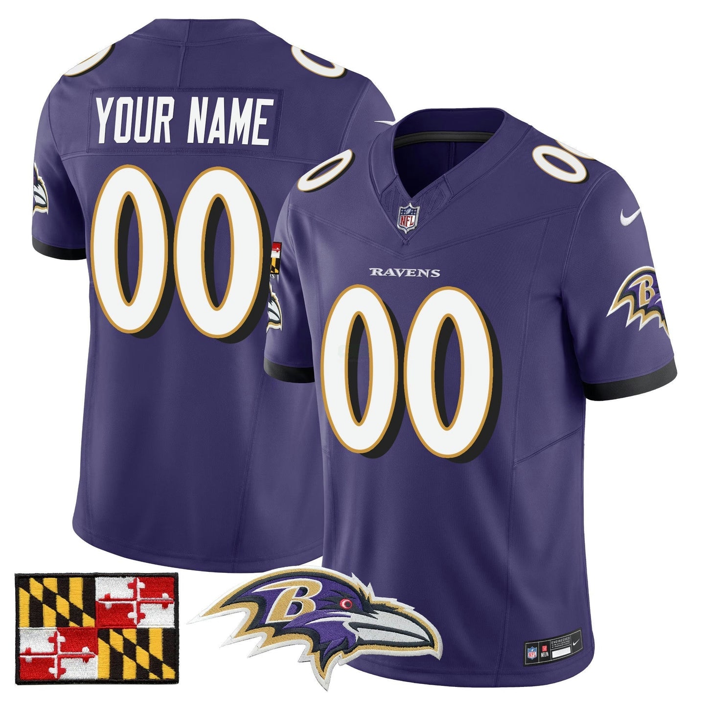 Camisa NFL Baltimore 2024 Maryland Flag Vapor Limited Jersey