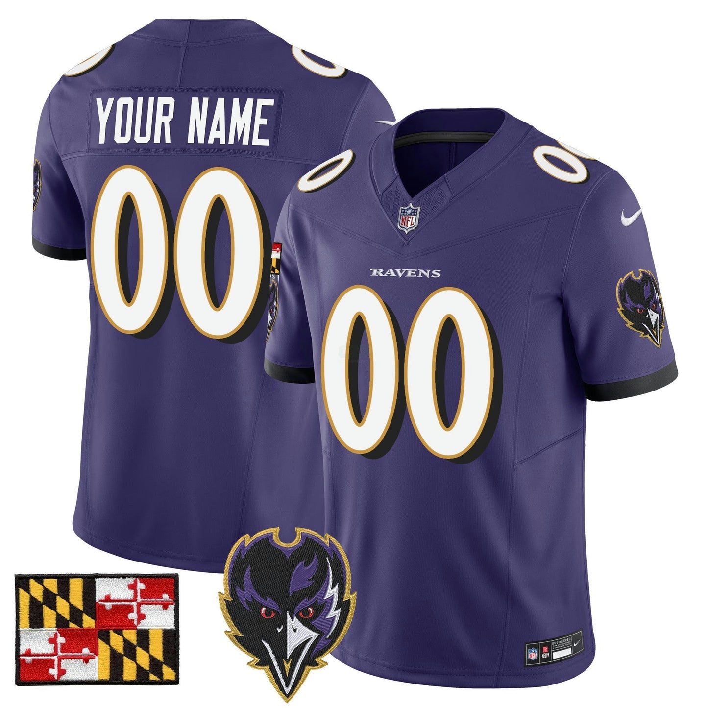 Camisa NFL Baltimore 2024 Maryland Flag Vapor Limited Jersey V2
