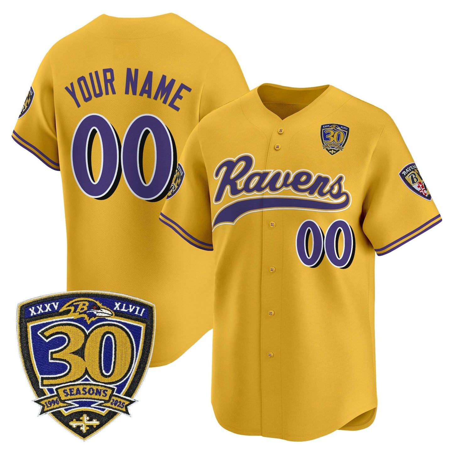 Camisa NFL Baltimore 2025 Vapor Jersey – 30th Anniversary Patch