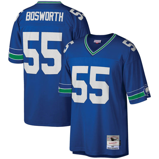 Camisa NFL Brian Bosworth Seattle Throwback Jersey - Azul Royal Throwback