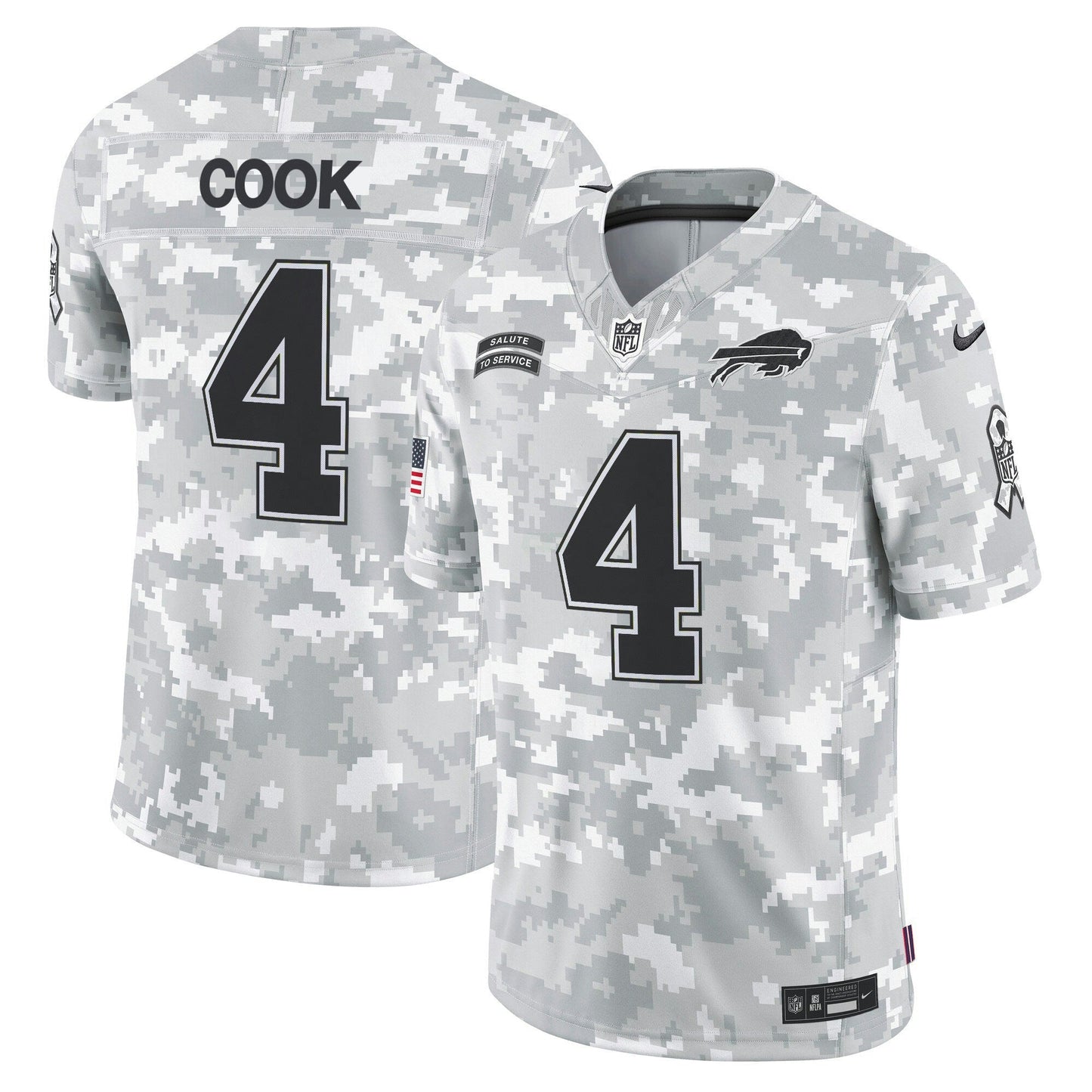 Camisa NFL Buffalo 2024 Salute to Service Vapor Limited Jersey – Arctic Camo
