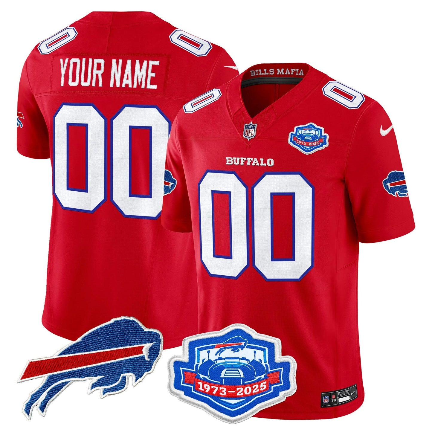 Camisa NFL Buffalo 2025 Rivalries Vapor Limited Jersey – Farewell Season Patch