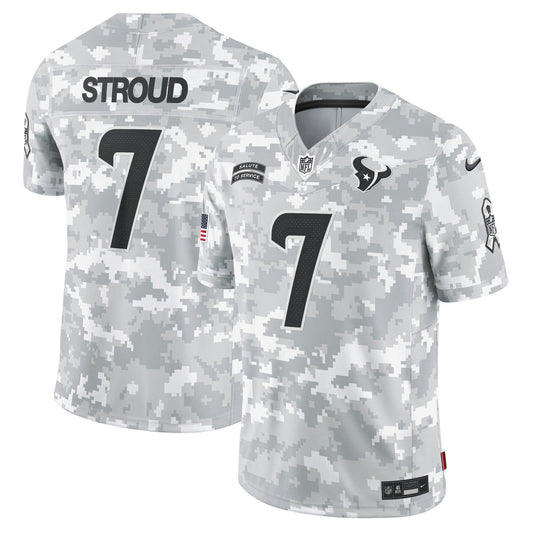 Camisa NFL C.J. Stroud Houston 2024 Salute to Service Vapor Limited Jersey – Arctic Camo - Arctic Camuflada