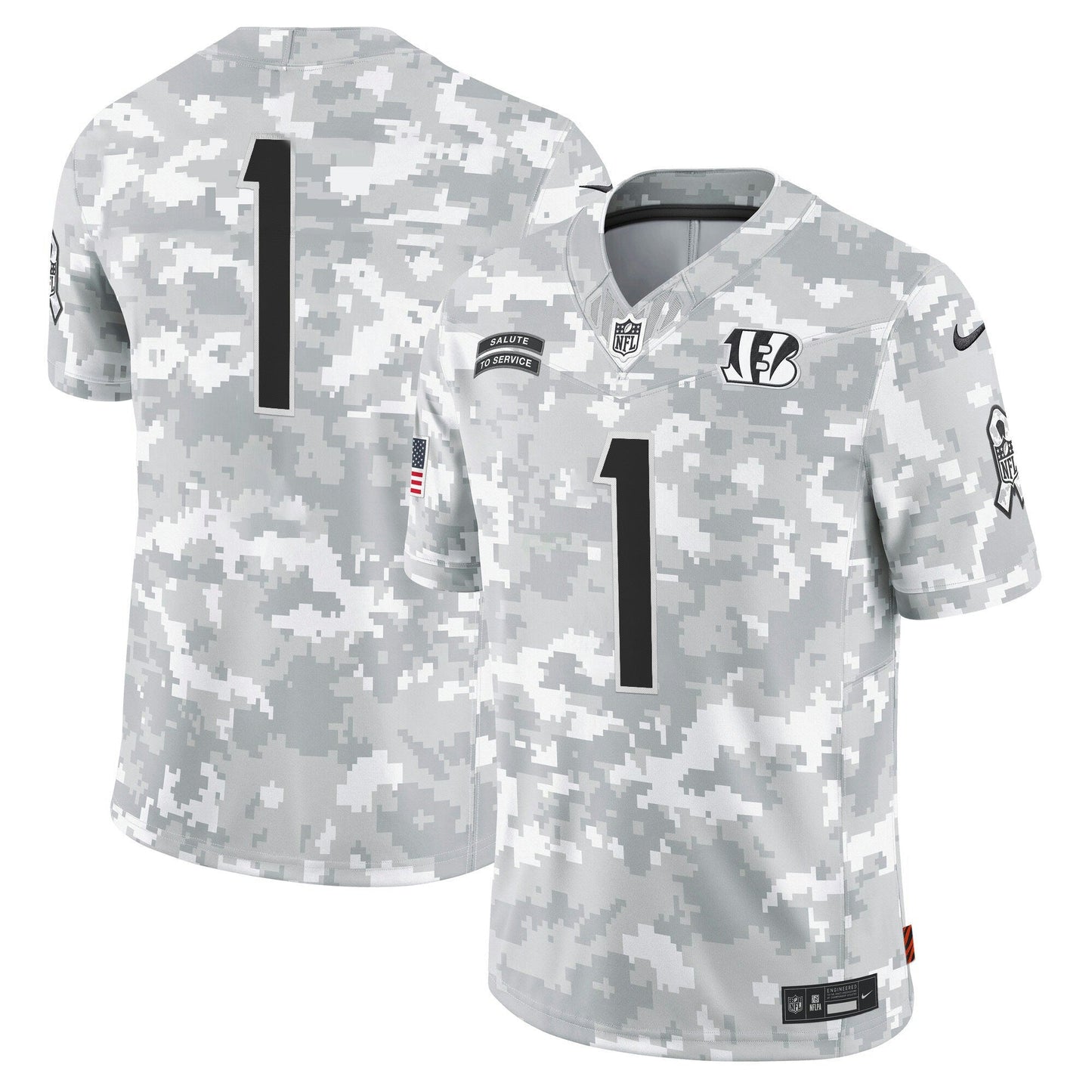 Camisa NFL Cincinnati 2024 Salute to Service Vapor Limited Jersey – Arctic Camo