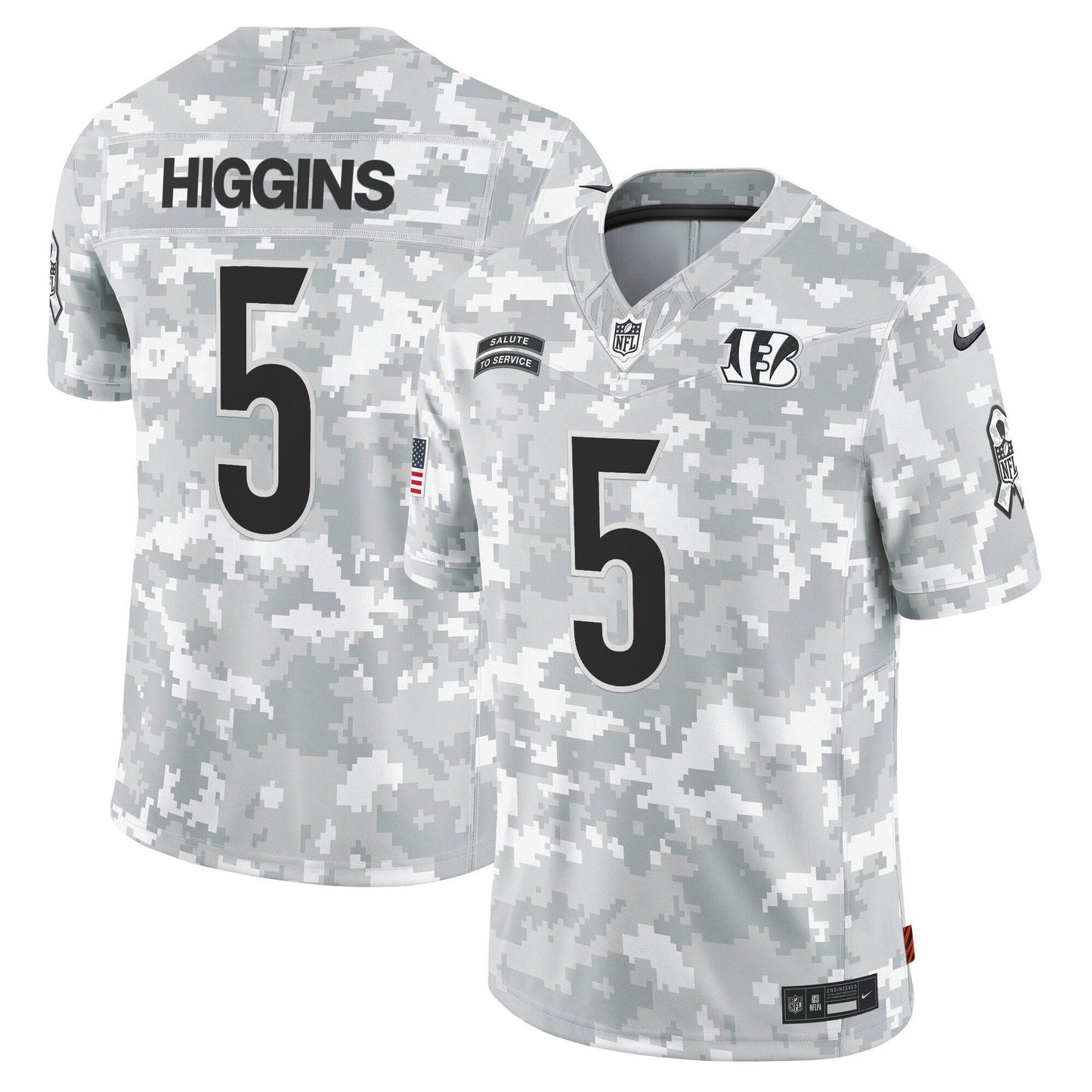 Camisa NFL Cincinnati 2024 Salute to Service Vapor Limited Jersey – Arctic Camo