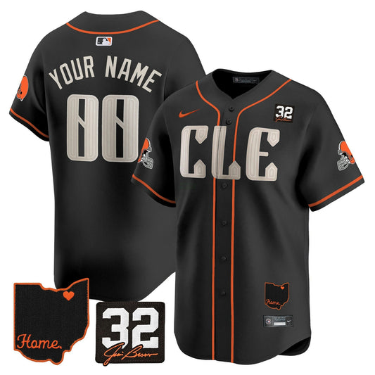 Camisa NFL Cleveland 2025 Jim Brown Memorial & Home Patch Vapor Premier Limited Jersey