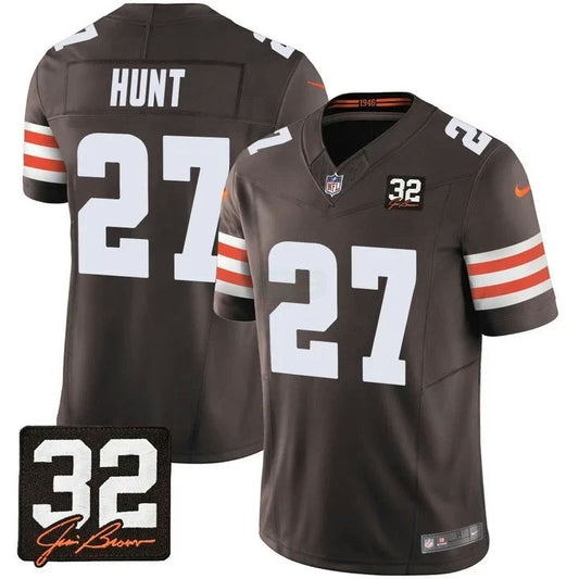 Camisa NFL Cleveland Kareem Hunt Brown Jersey - Marrom