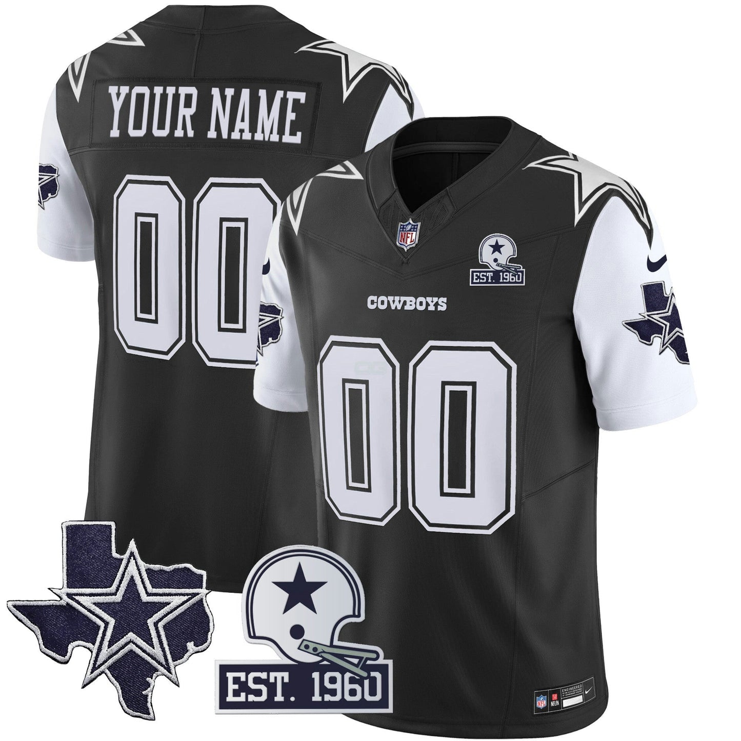 Camisa NFL Cowboys Throwback Texas Patch Vapor Limited Jersey