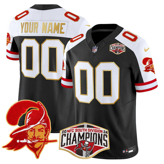 Camisa NFL Creamsicle 2024 NFC South Division Champions Patch Dourada Trim Vapor Limited Jersey