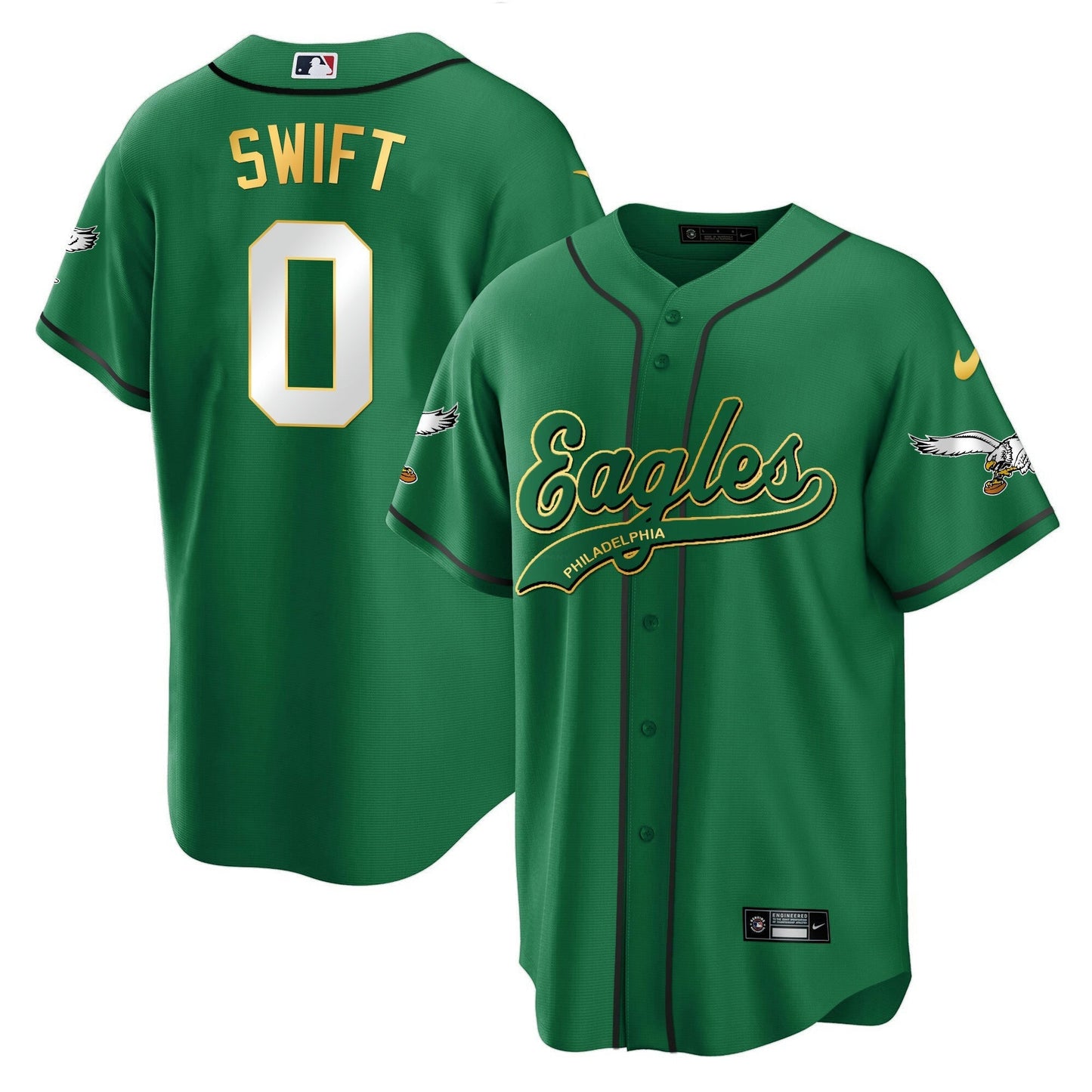 Camisa NFL D’Andre Swift Kelly Green Jersey