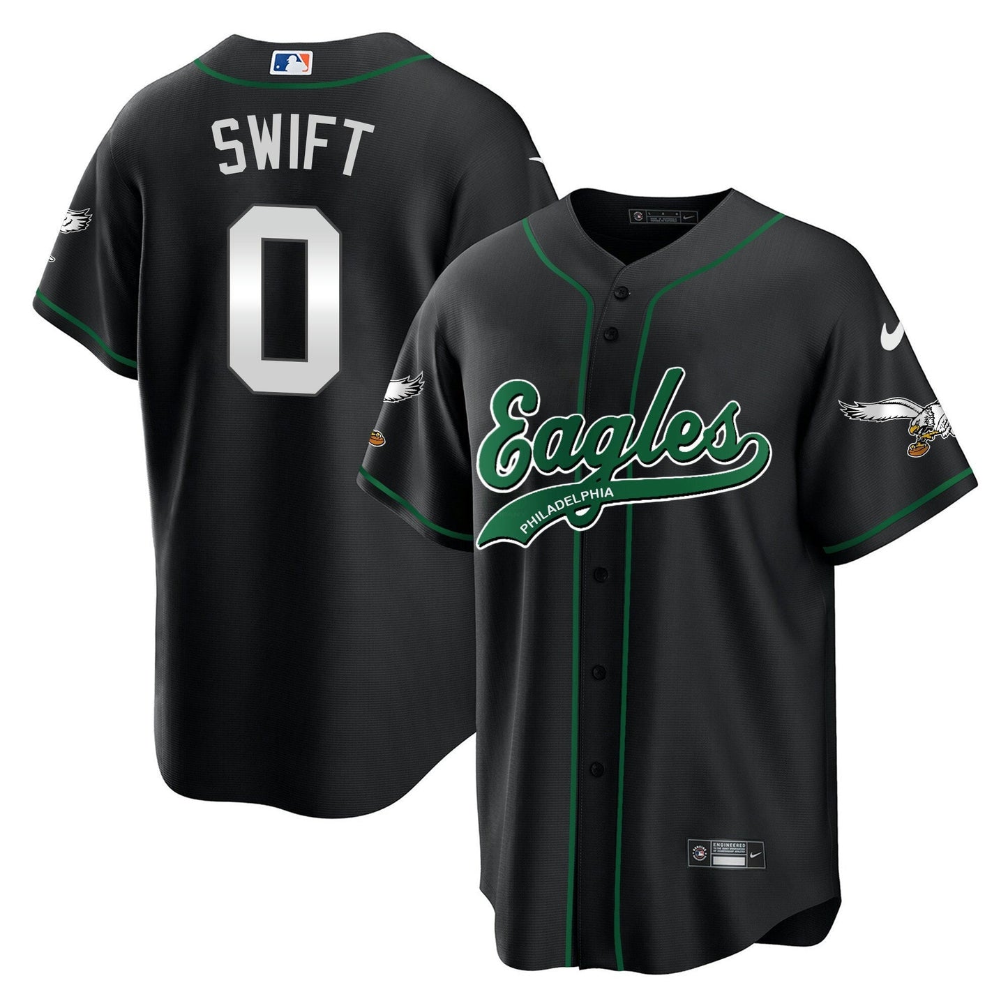 Camisa NFL D’Andre Swift Kelly Green Jersey