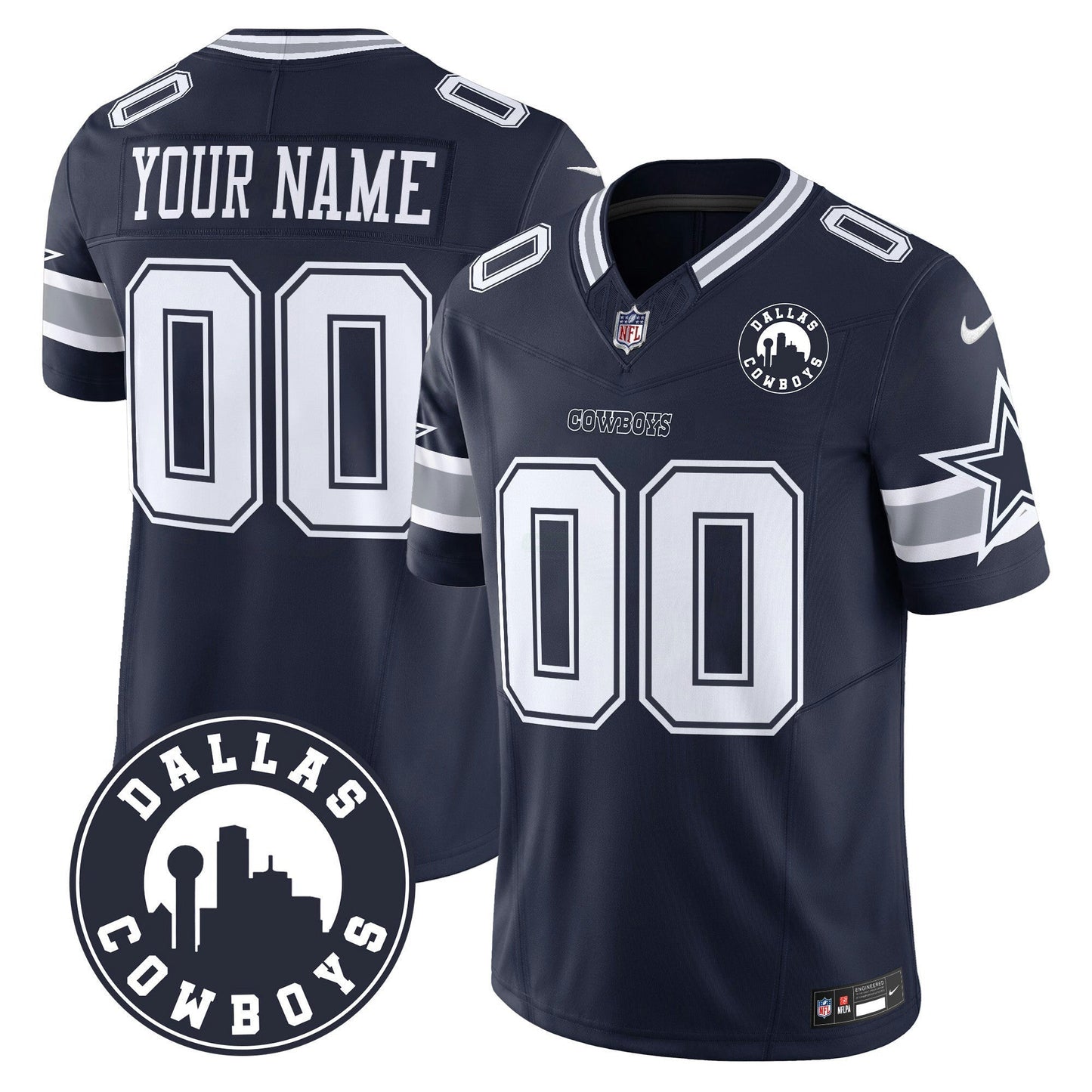 Camisa NFL “Dallas City” Patch Vapor Limited Jersey
