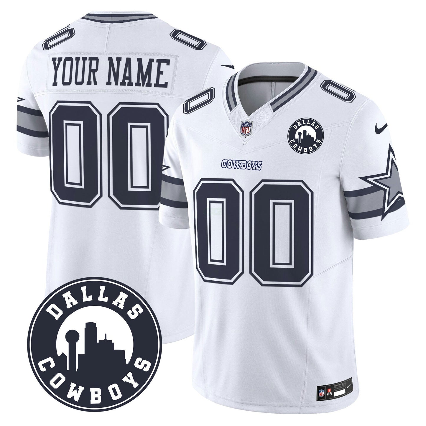 Camisa NFL “Dallas City” Patch Vapor Limited Jersey
