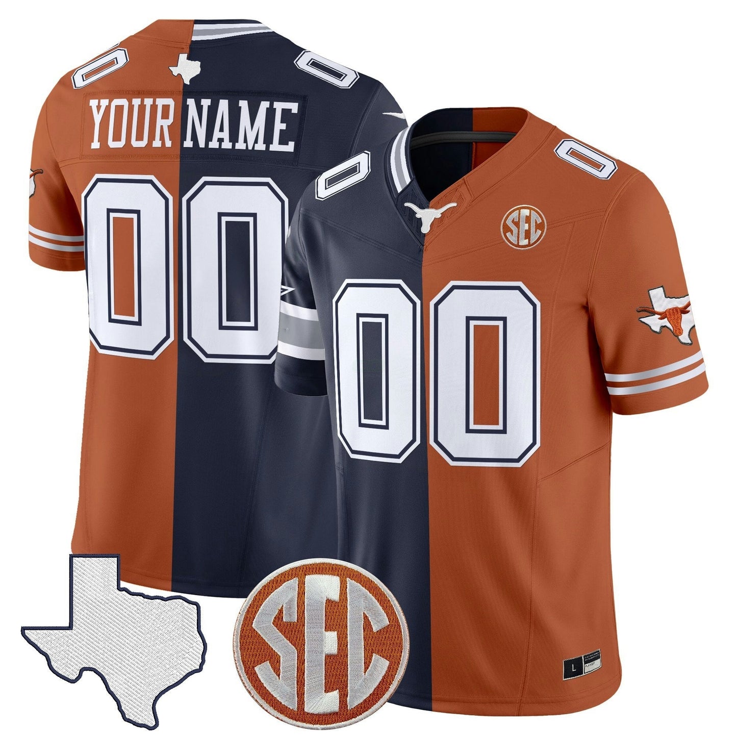 Camisa NFL Dallas x College Football’ Split Vapor Limited Jersey