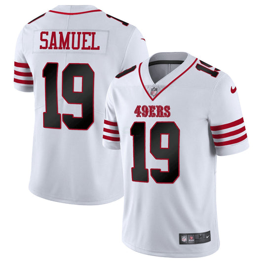 Camisa NFL Deebo Samuel San Francisco Branca Vermelha Trim Jersey - Deebo Samuel