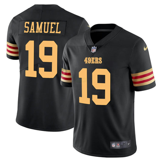 Camisa NFL Deebo Samuel San Francisco Preta Dourada Jersey - Preta