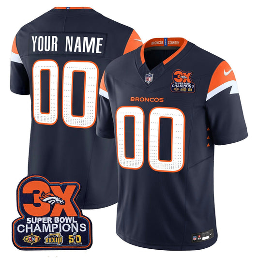 Camisa NFL Denver 3-Time Champions Patch Vapor Limited Jersey