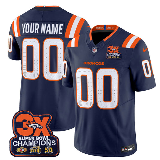 Camisa NFL Denver 3-Time Champions Patch Vapor Limited Jersey V2