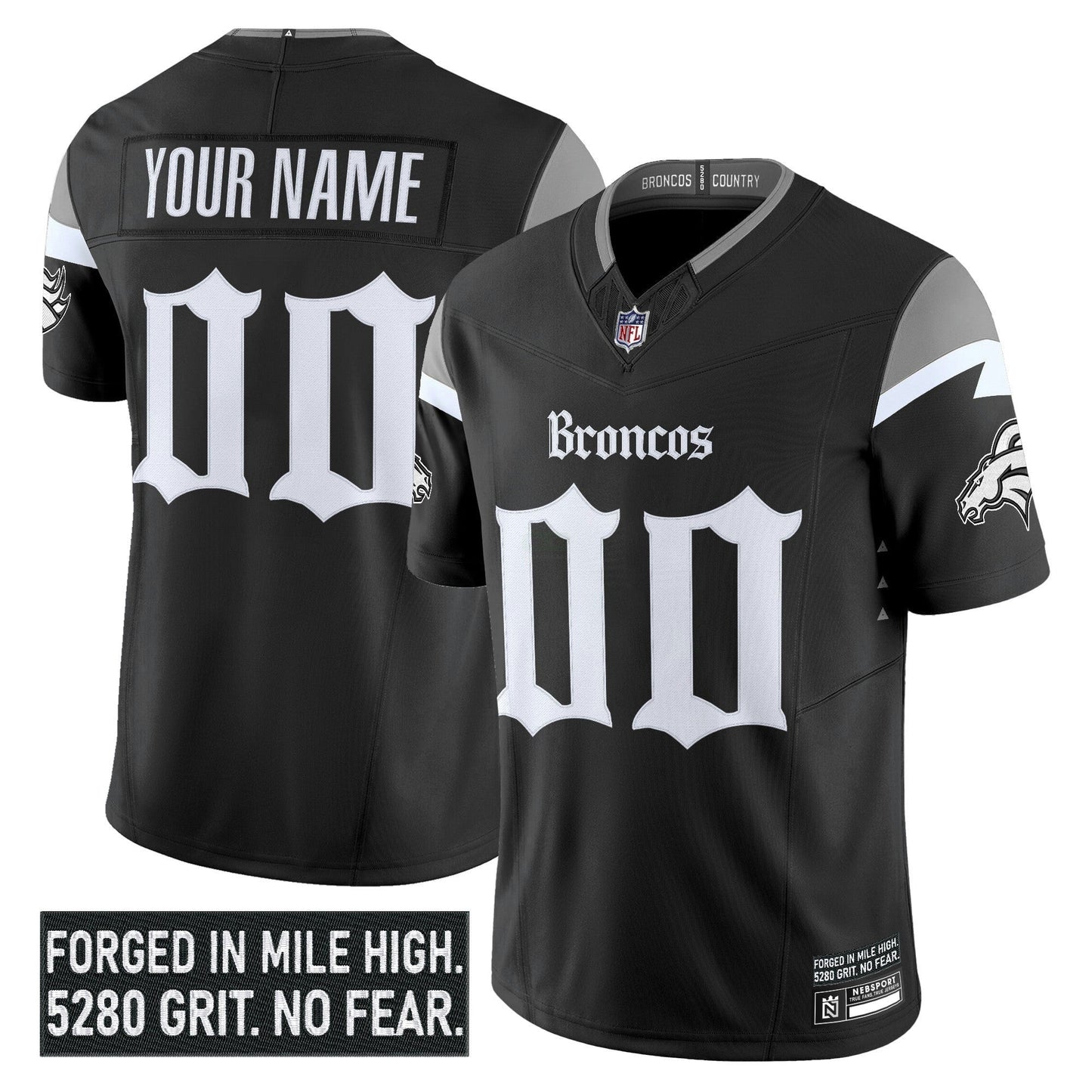 Camisa NFL Denver ‘Gothic Mile High Shadows Edition’ Vapor Limited Jersey
