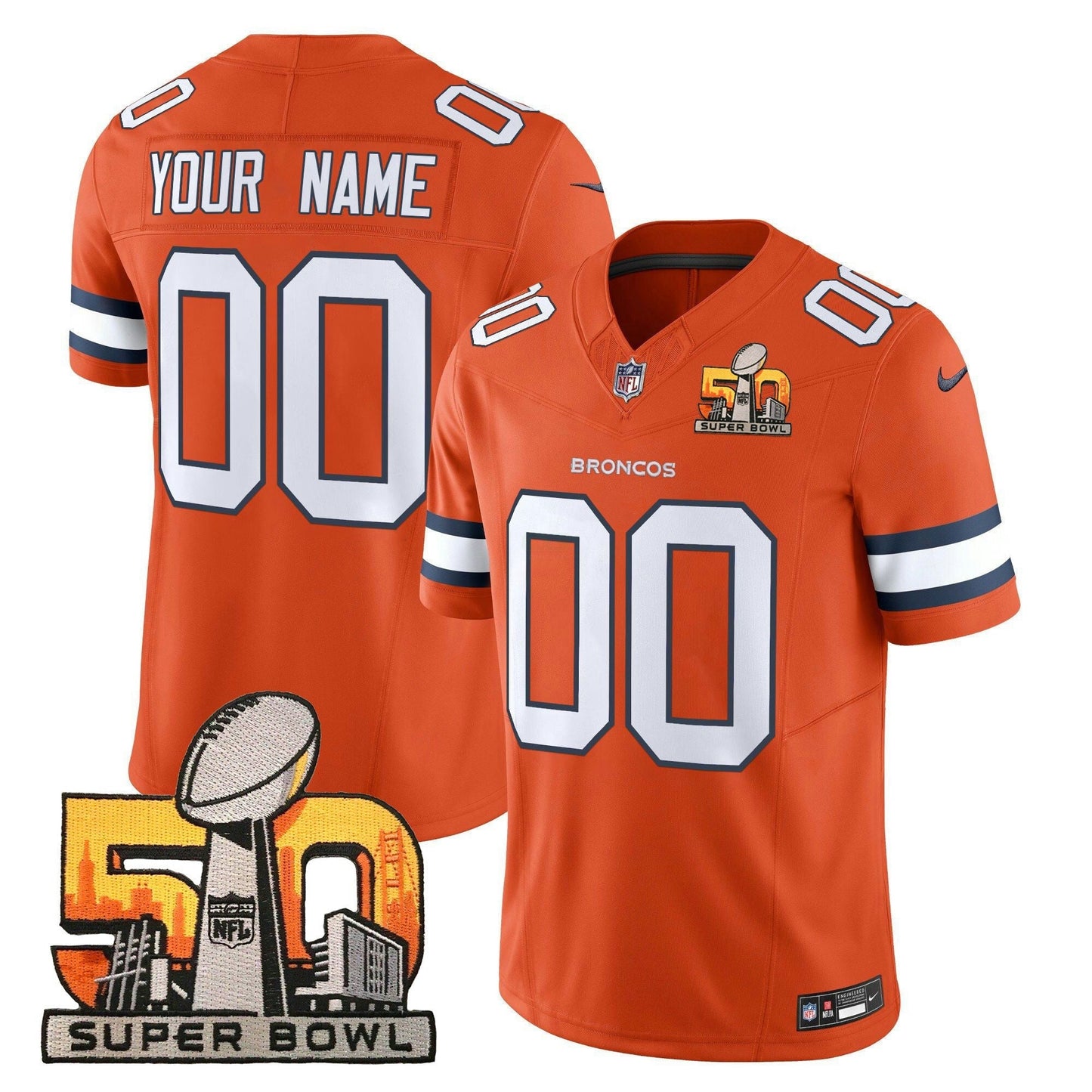 Camisa NFL Denver Super Bowl 50 Patch Vapor Limited Jersey