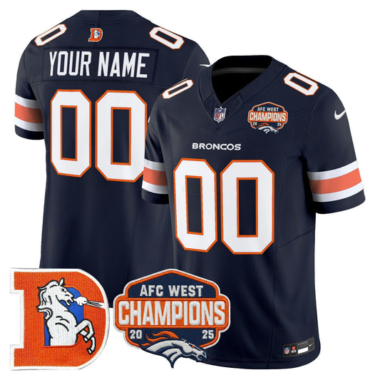 Camisa NFL Denver Throwback Vapor Limited Jersey – 2025 AFC West Division Champions Patch