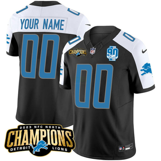 Camisa NFL Detroit 2023 NFC North Champions Patch Vapor Jersey V2