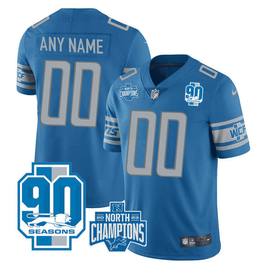Camisa NFL Detroit 2023 NFC North Division Champions & 90th Year Patch Vapor Jersey