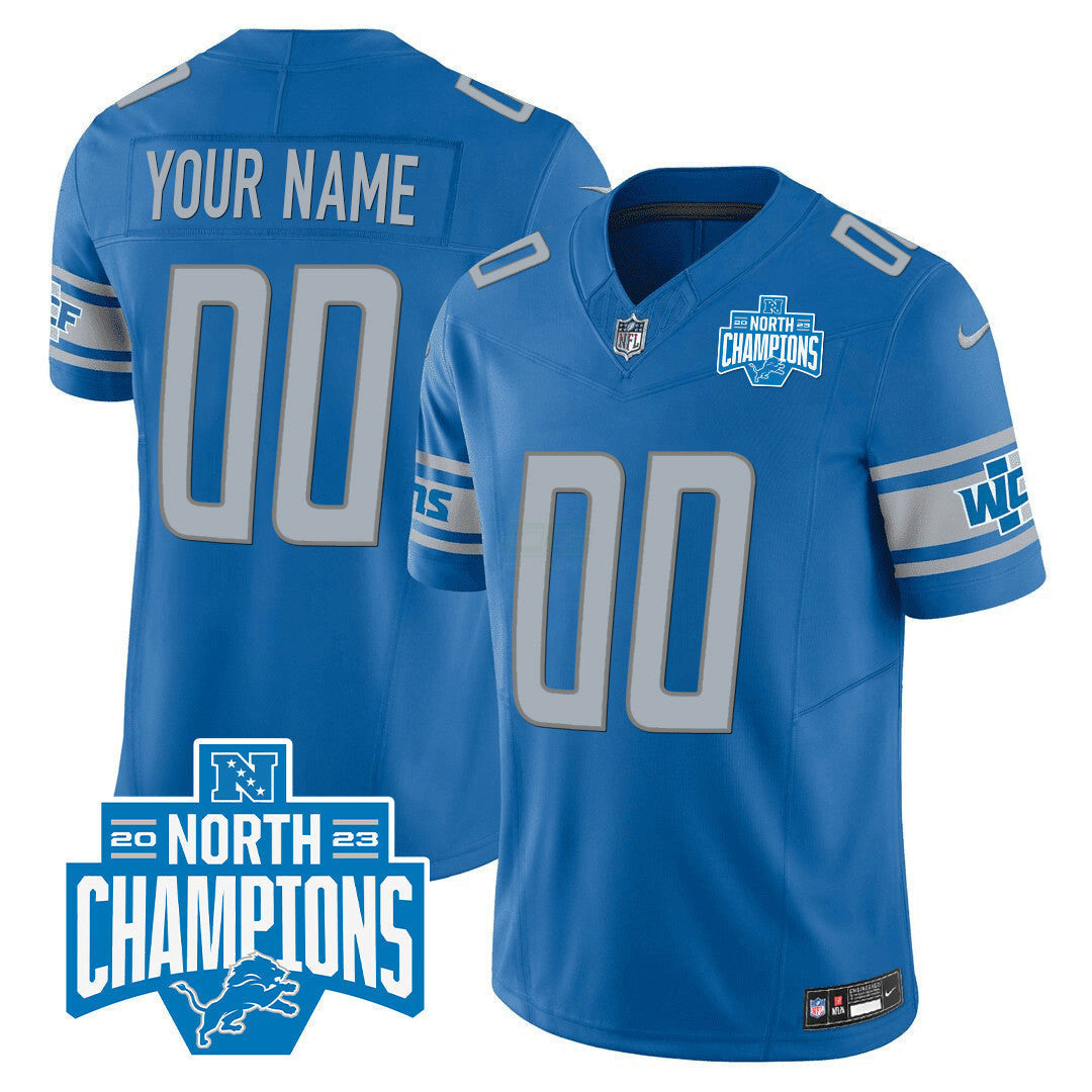 Camisa NFL Detroit 2023 NFC North Division Champions Patch Vapor Jersey