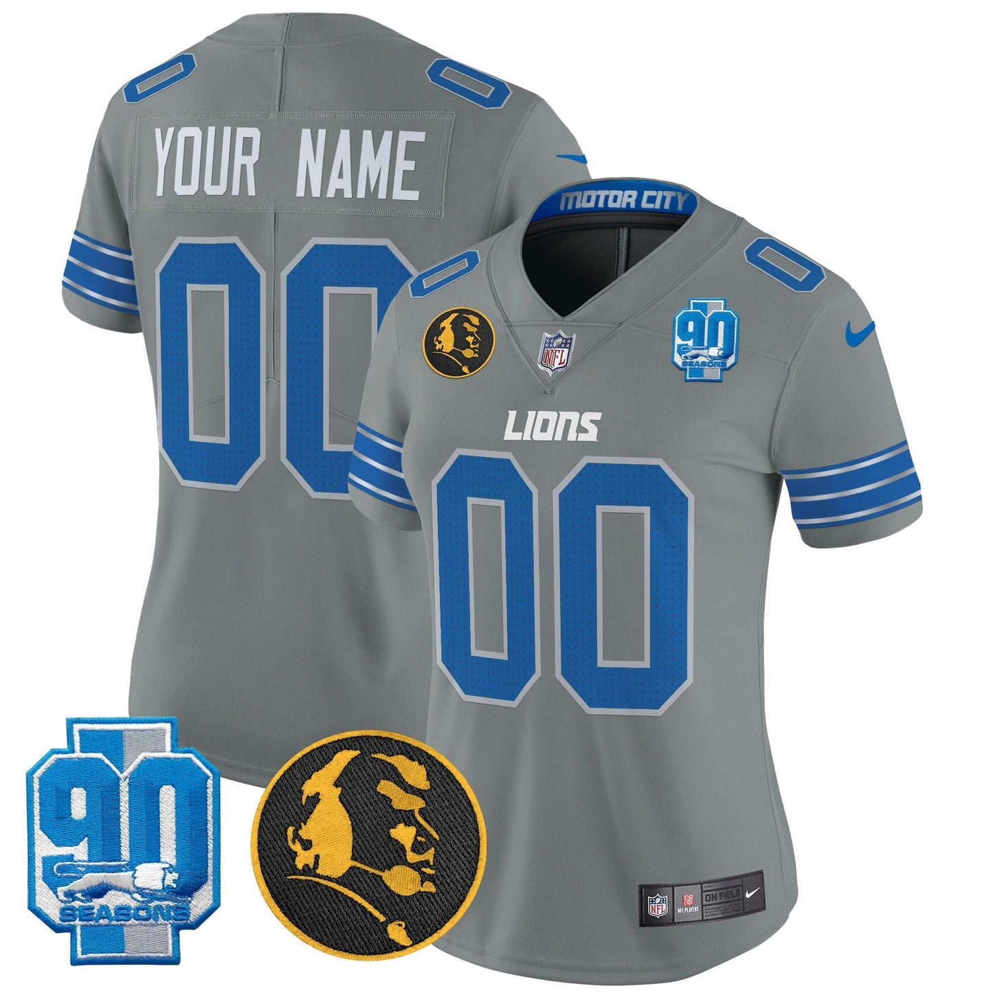 Camisa NFL Detroit 2024 90th & John Madden Patch Vapor Limited Jersey