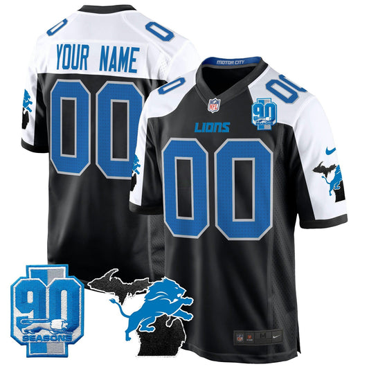 Camisa NFL Detroit 2024 Michigan & 90th Year Patch Game Jersey