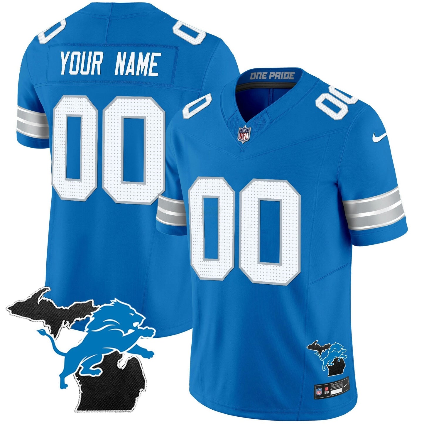 Camisa NFL Detroit 2024 Michigan Patch Vapor Limited Jersey