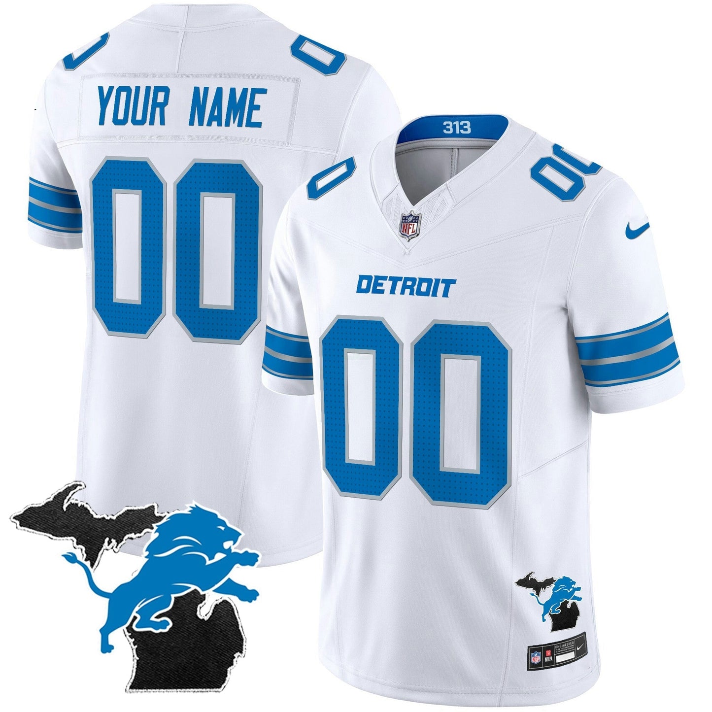 Camisa NFL Detroit 2024 Michigan Patch Vapor Limited Jersey