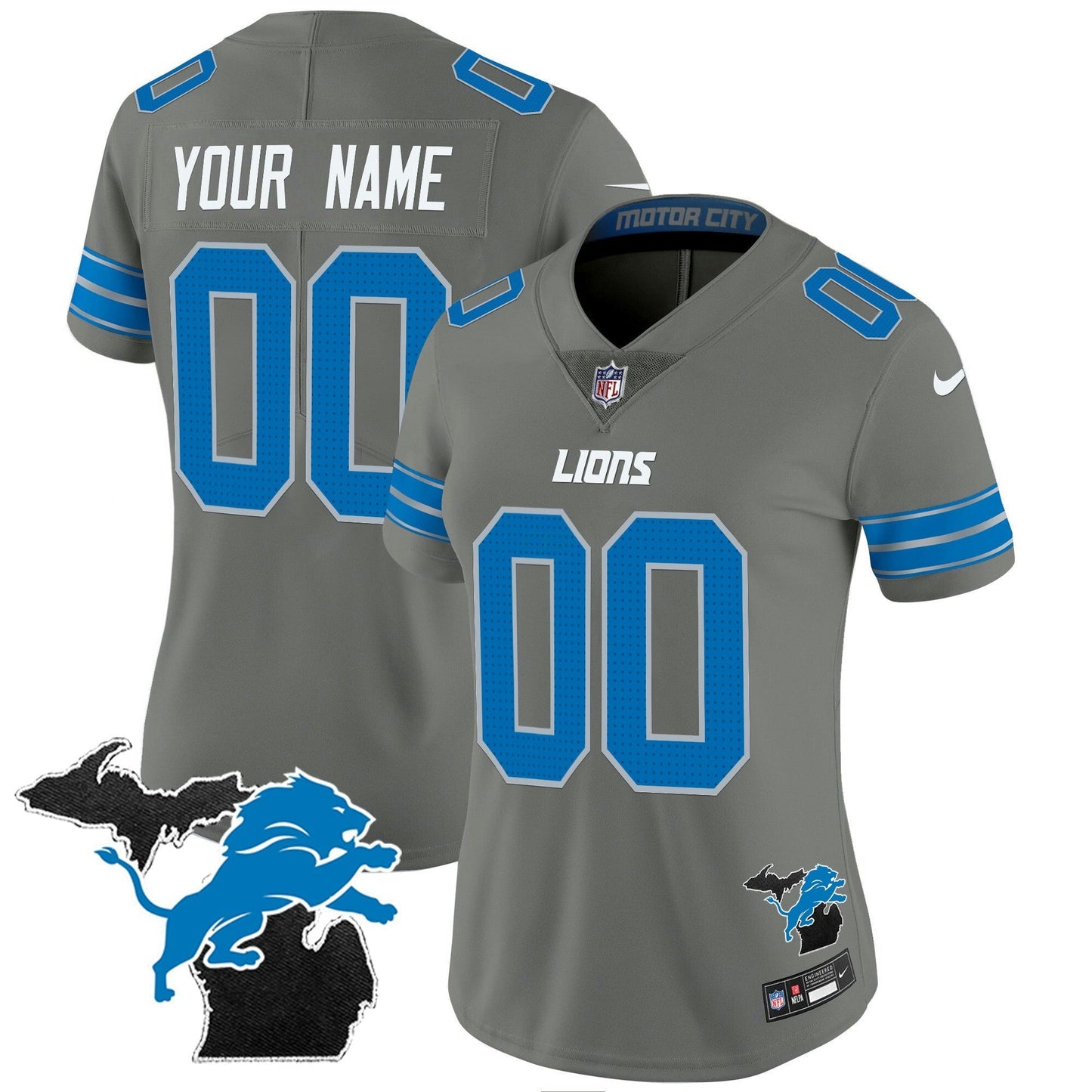 Camisa NFL Detroit 2024 Michigan Patch Vapor Limited Jersey