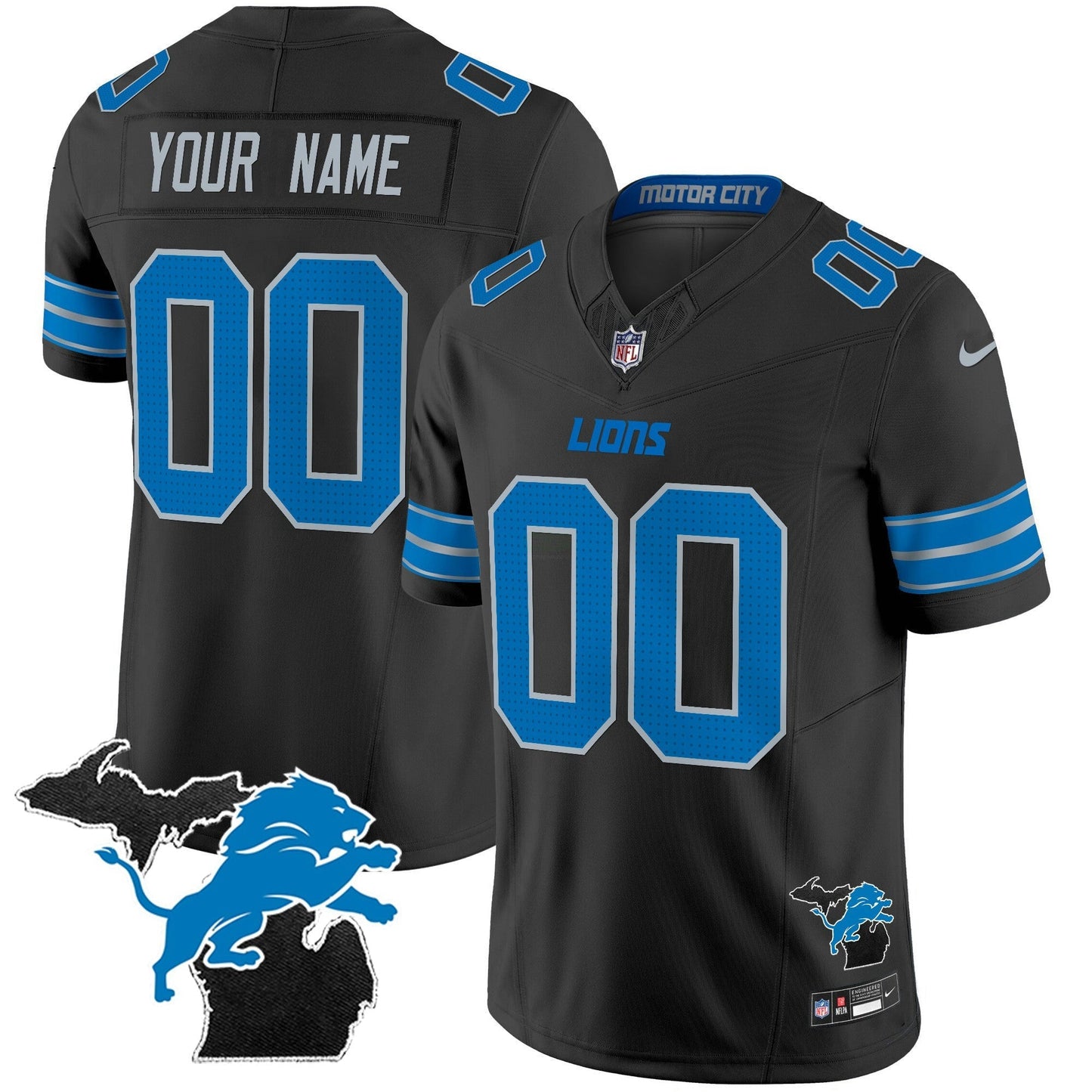 Camisa NFL Detroit 2024 Michigan Patch Vapor Limited Jersey