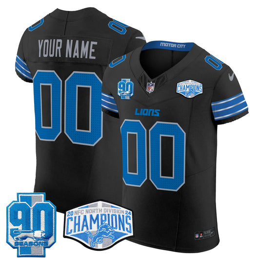 Camisa NFL Detroit 2024 NFC North Division Champions Patch Vapor Elite Jersey