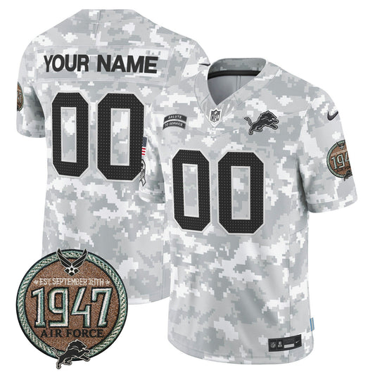 Camisa NFL Detroit 2024 Salute to Service Establishment Year Patch Vapor Limited Jersey