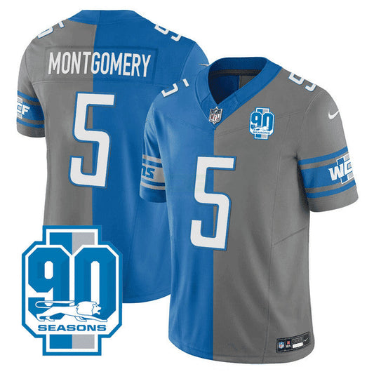 Camisa NFL Detroit 90th Year Patch Split Vapor Jersey