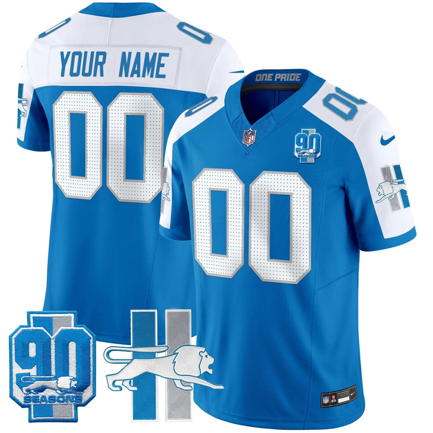 Camisa NFL Detroit Lions Detroit Lion 1946 Throwback Vapor Limited Jersey