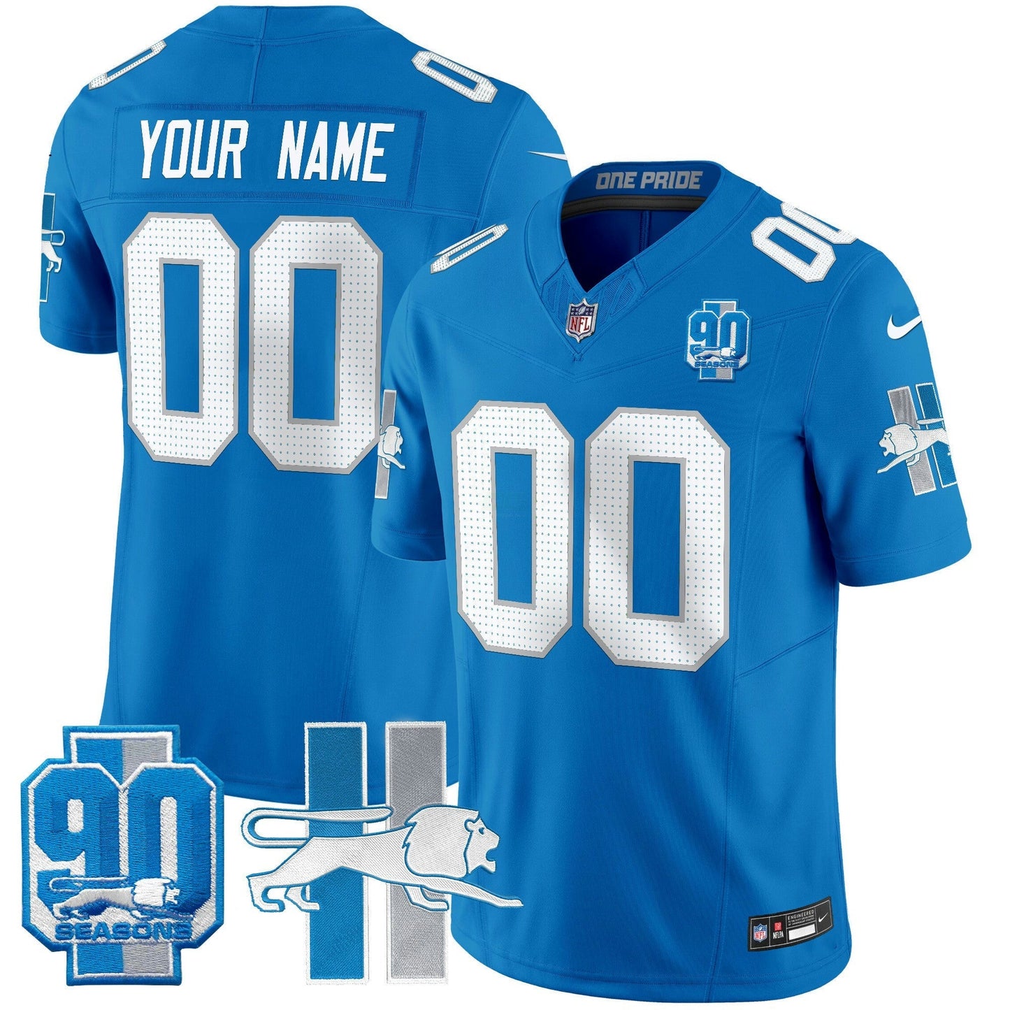 Camisa NFL Detroit Lions Detroit Lion 1946 Throwback Vapor Limited Jersey