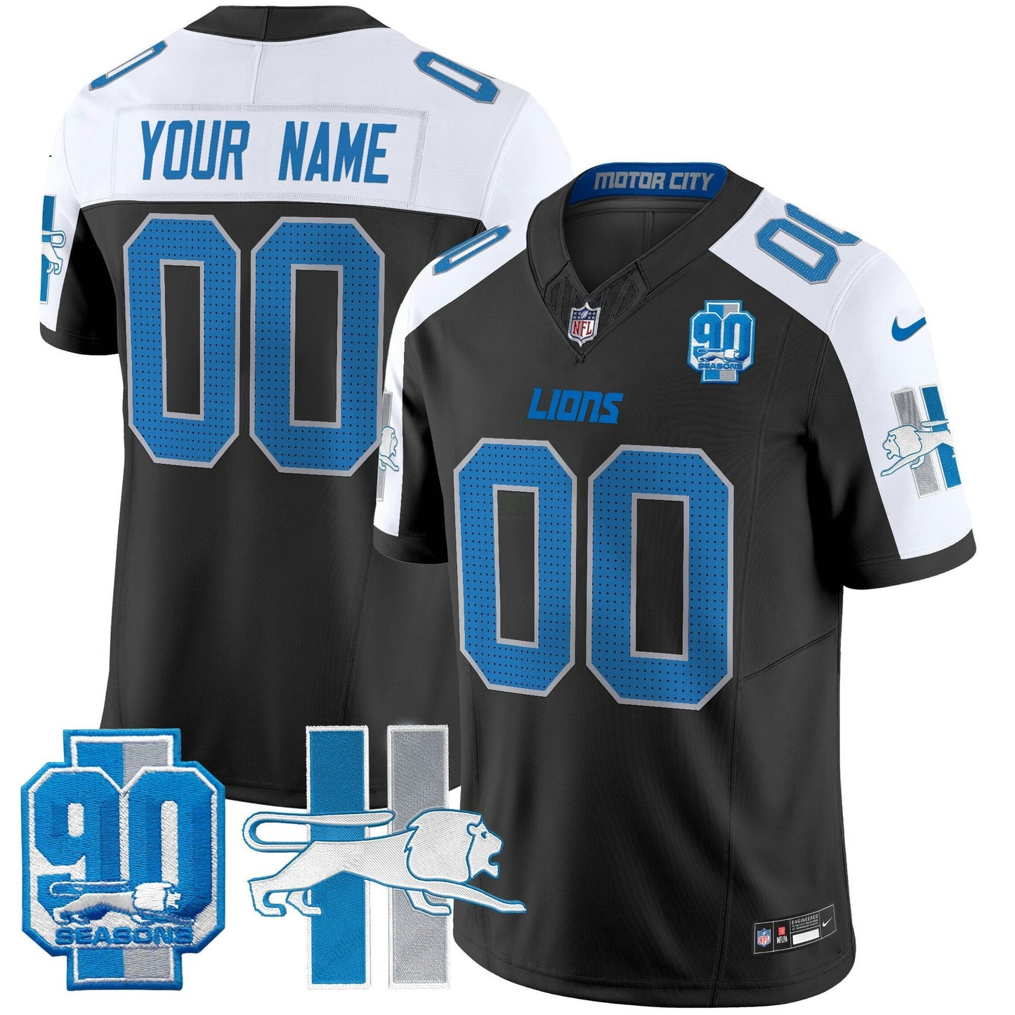 Camisa NFL Detroit Lions Detroit Lion 1946 Throwback Vapor Limited Jersey