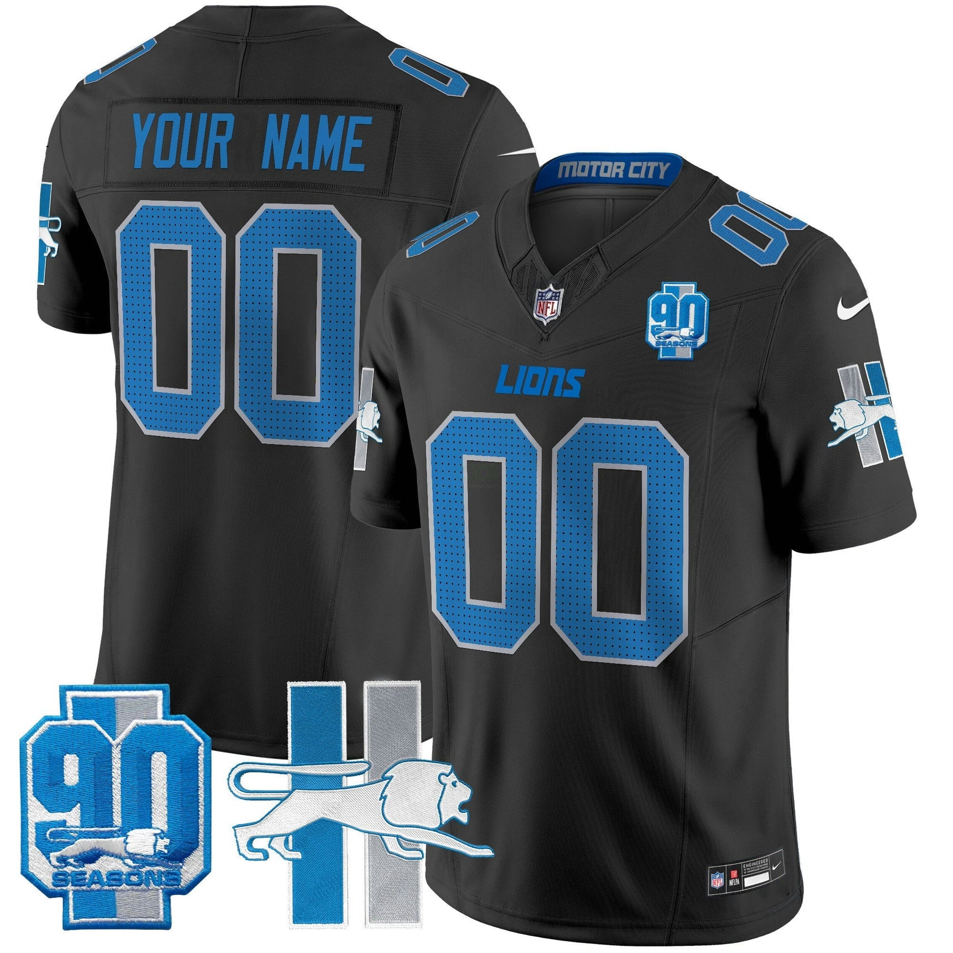 Camisa NFL Detroit Lions Detroit Lion 1946 Throwback Vapor Limited Jersey