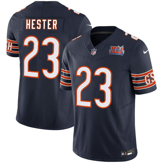 Camisa NFL Devin Hester Chicago GSH Azul Marinho Super Bowl Patch Jersey - Azul Marinho