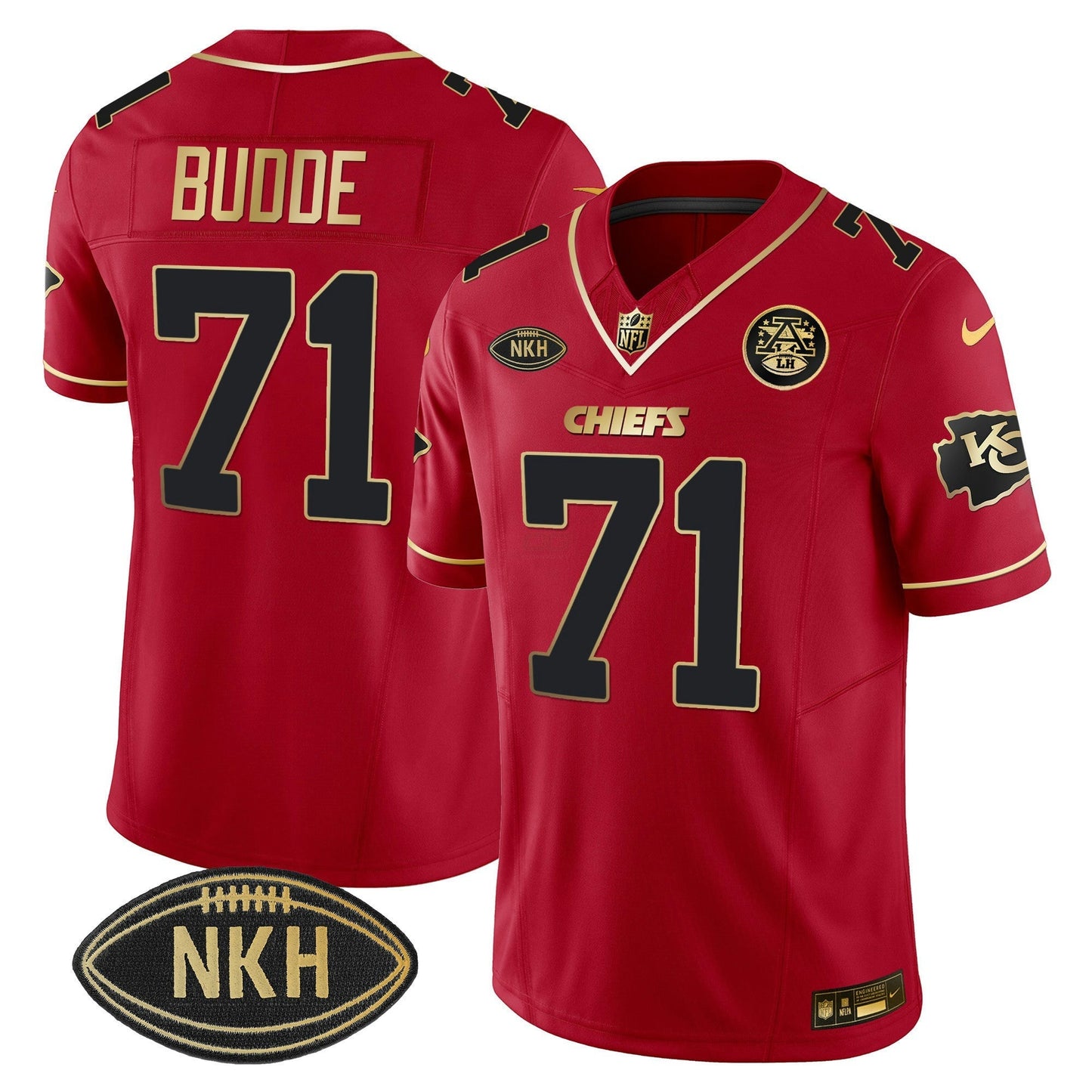 Camisa NFL Ed Budde Gold Vapor Jersey