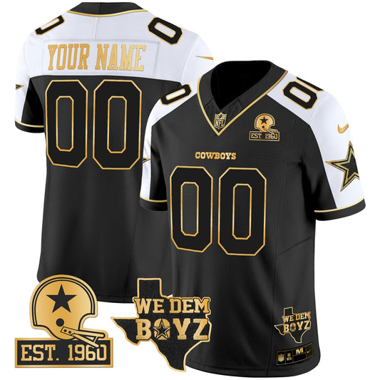 Camisa NFL Est. 1960 & We Dem Boyz Patch Dourada Vapor Limited Jersey V2