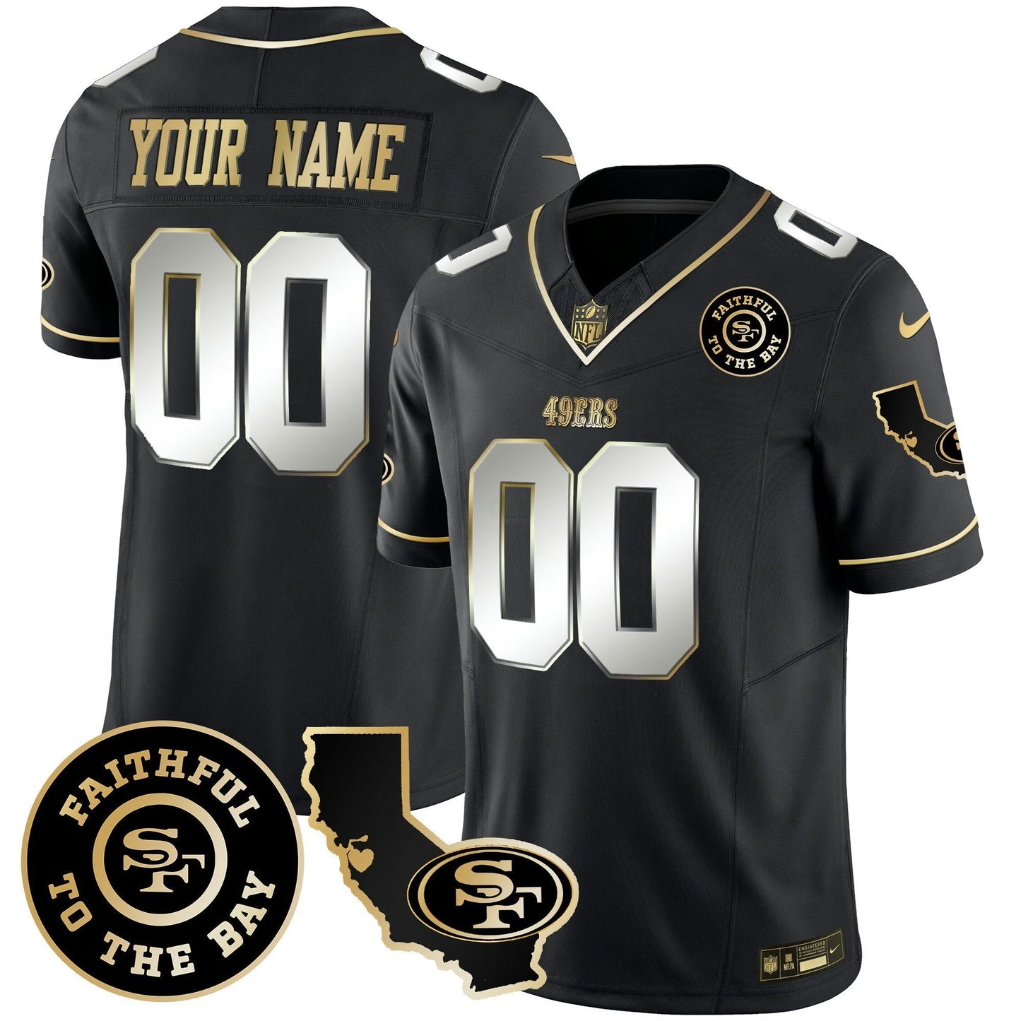 Camisa NFL Faithful & California Patch Vapor Jersey